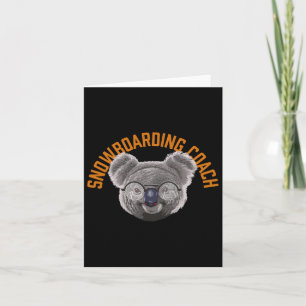Cartão Treinador Koalified Snowboard Snowboarder Funny Wi