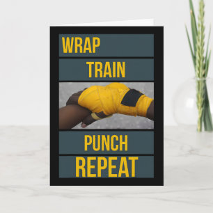 Cartão Treinamento de Gráficos Intenso Soco Repita, Boxe 