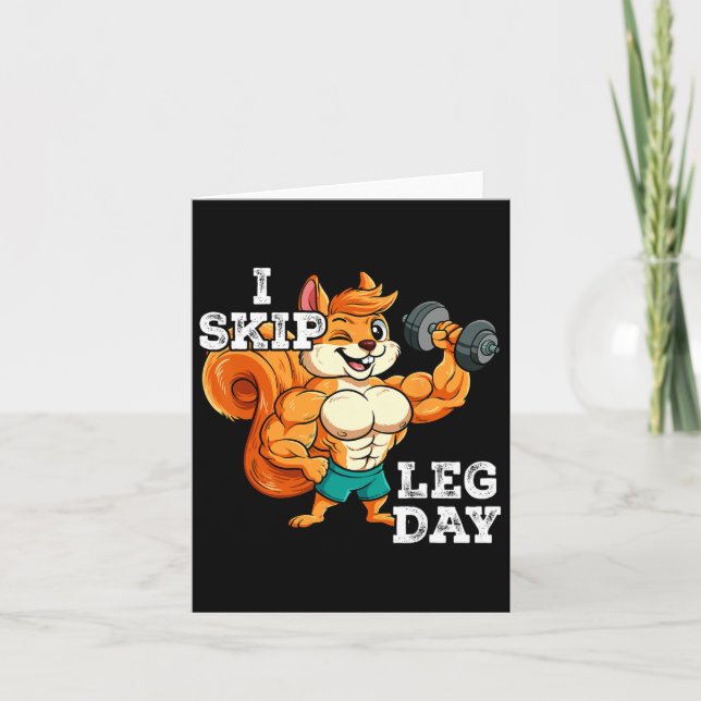 Cartão Treinamento De Peso De Gym I Ignorar Dia 3 (Frente)