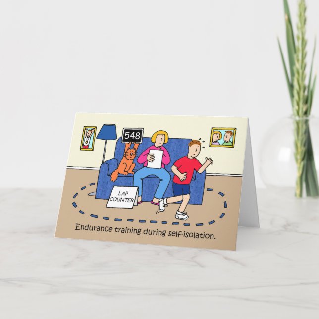 Cartão Treinamento de resistência durante o autoisolament (Frente)