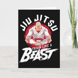 Cartão Treine Como Uma Fera - Jiu Jitsu Brasileiro Mma Bj