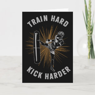 Cartão Treine Duro Chute Mais Forte Kickboxing Artes Marc