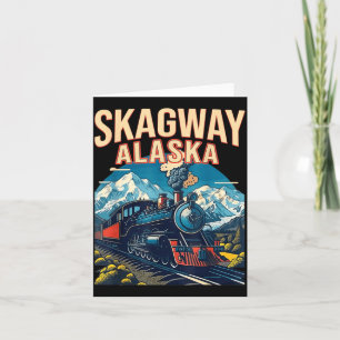 Cartão Trem a Vapor Skagway Alasca Portal Klondike