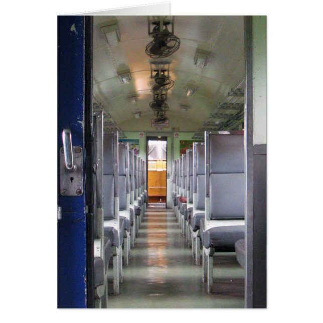 Cartão Trem Carruagem Tailândia... Viagem do Sudeste Asiá (Frente)