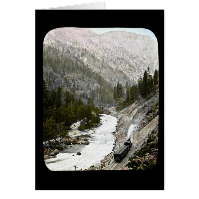 Cartão Trem colorido mão Offcial Photographe (Frente)