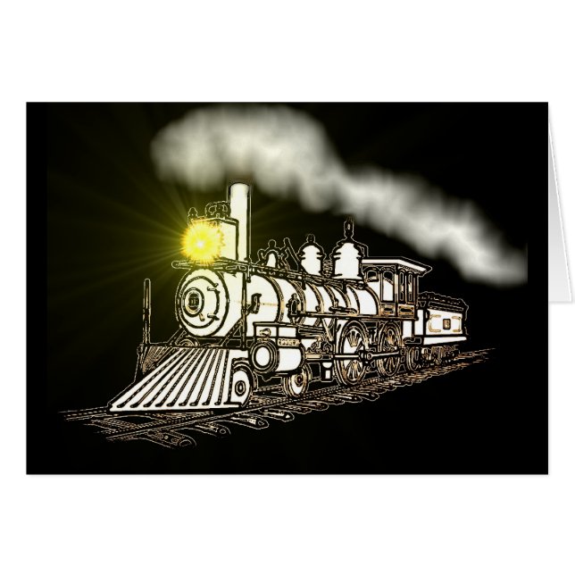 Cartão Trem de fantasma (Frente Horizontal)