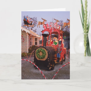 Cartão Trem de Natal de Nossa Casa para a Sua