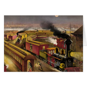 Cartão Trem de noite do T