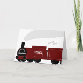 Cartão Trem personalizado de ferrovia a vapor para aposen
