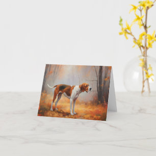 Cartão Tremendo Conquinho Walker no outono Folhas Caindo