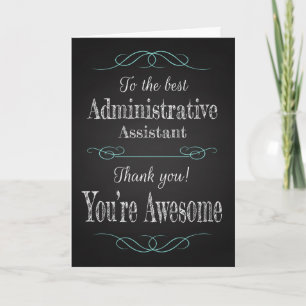 Cartão Trendy Chalkboard for Administrative Professionals