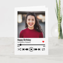 Cartão Trendy Custom Name Happy Birthday Foto de aniversá