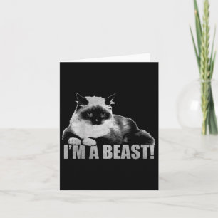 Cartão Trendy Graphic Cat Stamp Sou um Beast