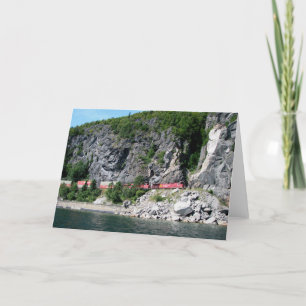 Cartão Trens ao longo do lago Superior