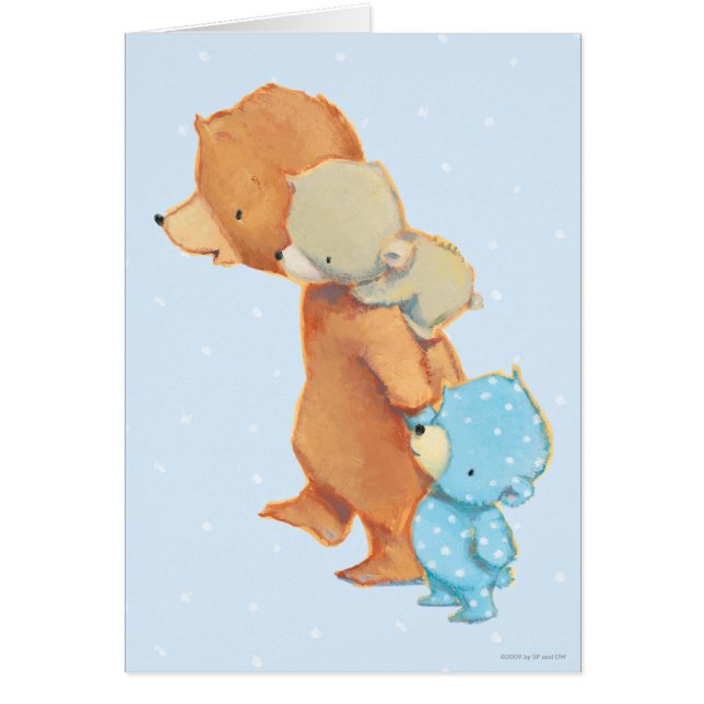 Cartão Três amigos adoráveis do urso (Frente)