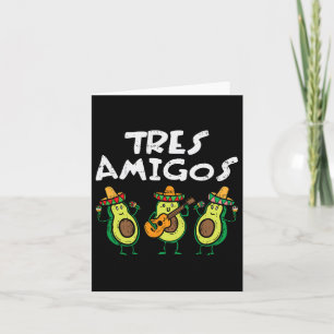 Cartão Três Amigos Avocados Guac Cinco De Mayo Festa Mex