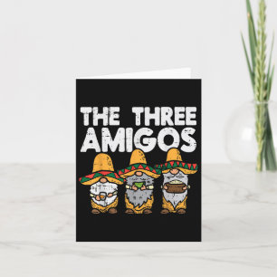 Cartão Três Amigos Gnomos Mexicanos Cute Cinco De Mayo Fi