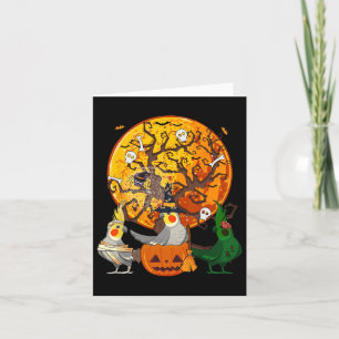 Cartão Três Atiels de Halloween como Bruxa Mamãe Zombie L