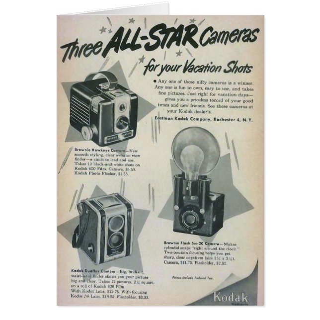 Cartão Três câmeras de All Star (Frente)