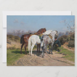 Cartão Três Cavalos Estalhões (por Rosa Bonheur)