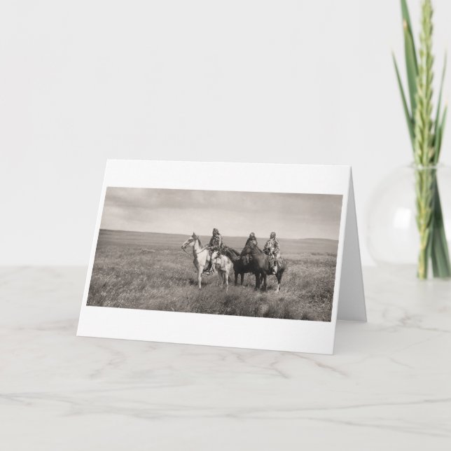 Cartão Três chefes dos Blackfeet de Piegan - vintage (Frente)