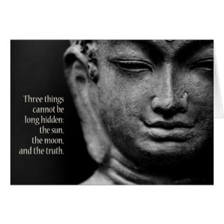Cartão Três coisas não podem ser escondidas por muito tem