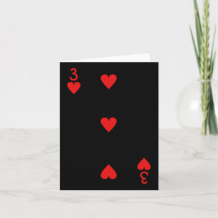 Cartão Três de Copas Baralho de Cartas Cartas de Jogar Ha
