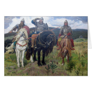 Cartão Três escuteiros de Viking