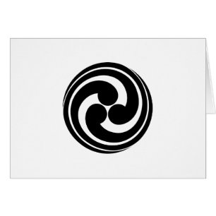 Cartão Três espirais de cauda longa