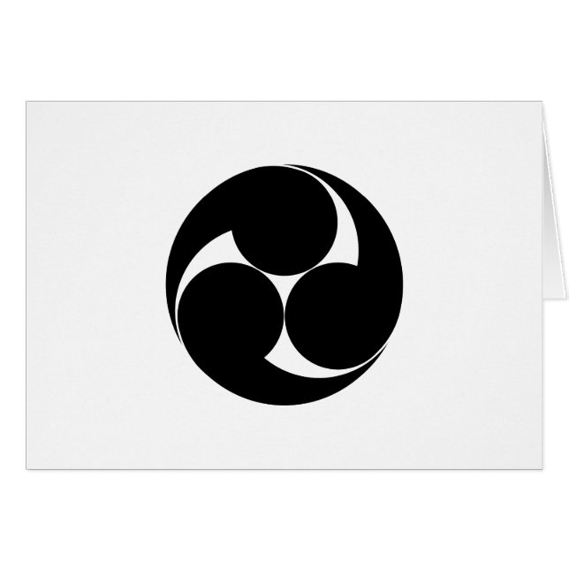 Cartão Três espirais no sentido dos ponteiros do relógio  (Frente Horizontal)