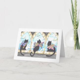 Cartão Tres Gatos… 3 gatos