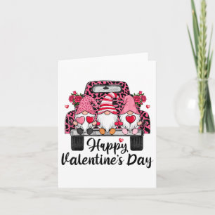 Cartão Três Gnomos E Caminhão Leopardo Feliz Dia Dos Namo