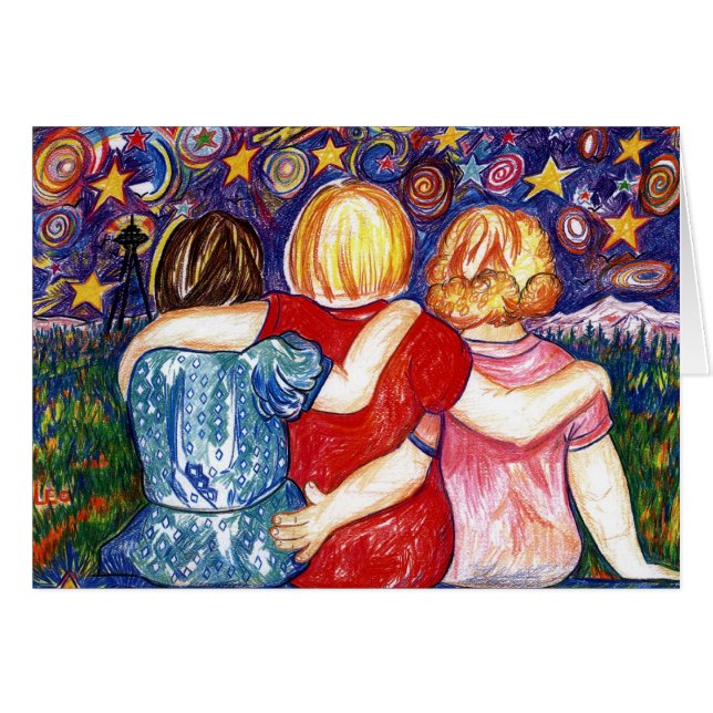 Cartão Três irmãs (Frente Horizontal)