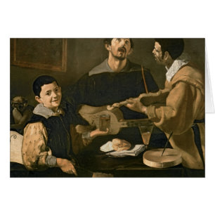 Cartão Três músicos, 1618