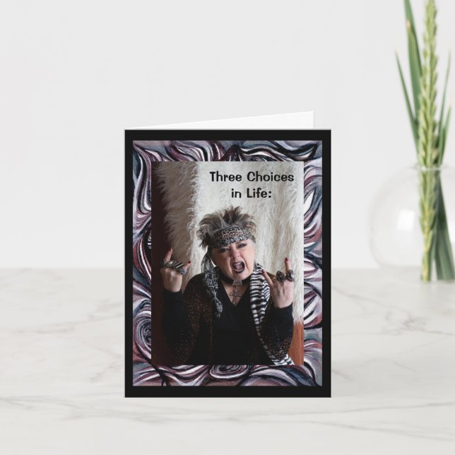 Cartão Três opções na vida (Frente)