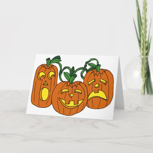 Cartão Três Pumpkins (Frente)
