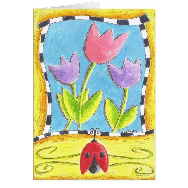 Cartão Três tulipas (Frente)