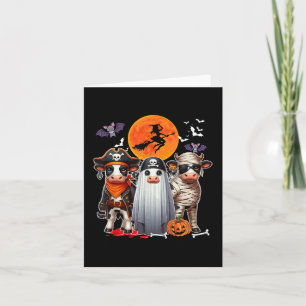 Cartão Três Vacas Cuecas Cosplay Pirata Boo Mummy Hallowe
