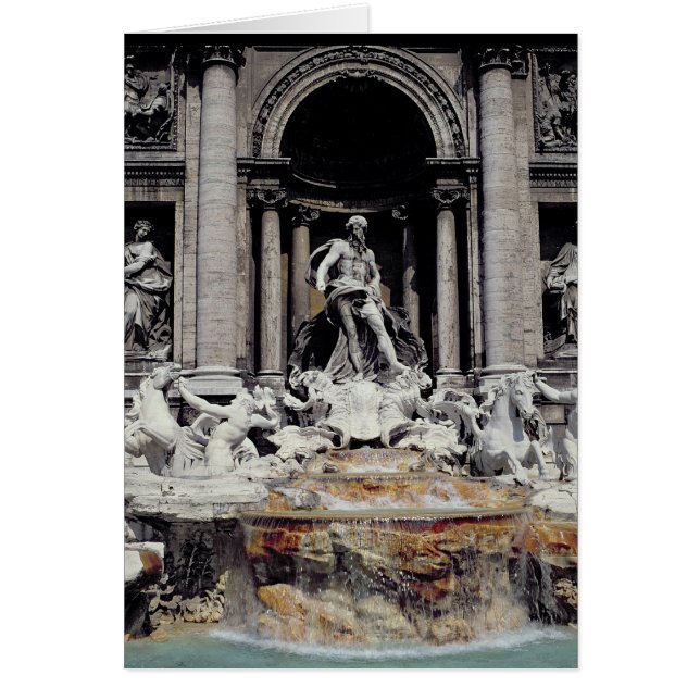 Cartão Trevi Fountain, construída entre 1732 e 62 (Frente)