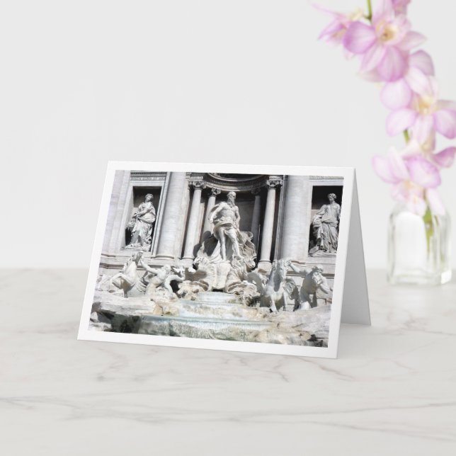 Cartão Trevi Fountain, Roma, Itália (Orquídea)