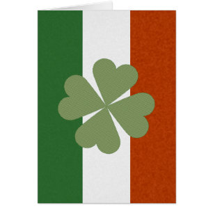 Cartão Trevo afortunado encantador irlandês