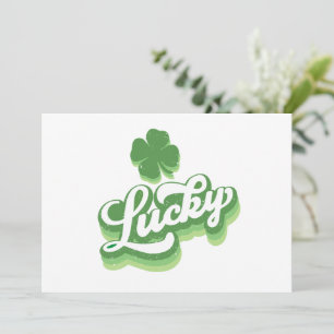 Cartão Trevo da Sorte St Patrick's Day Irlandês