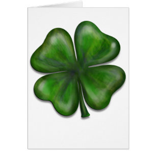 Cartão trevo de 4 folhas