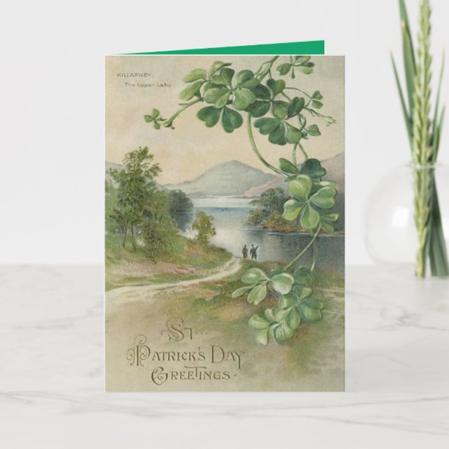 Cartão Trevo de Quatro Folhas Killarney Mountain (Frente)