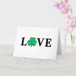 Cartão Trevo de Três Folhas Irlanda AMOR Elegante Para To