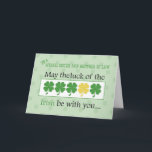 Cartão Trevo do dia de St Patrick da irmã & do cunhado<br><div class="desc">Envie seus irmã e cunhado desejos afortunados com o cartão do dia deste St Patrick. Encha suas vidas com a sorte apenas como o cartão é enchido com o verde e o um trevo do ouro.</div>