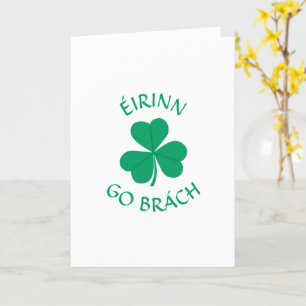 Cartão Trevo gaélico irlandês Dia de São Patrício
