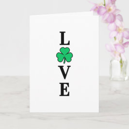 Cartão Trevo Shamrock Irlanda AMOR Elegante Para Todos os