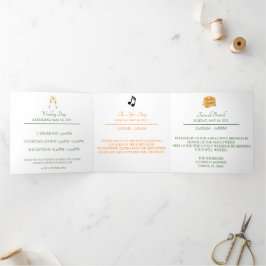 Cartão Tri-Fold Sonho de Laranja de Citrino para C