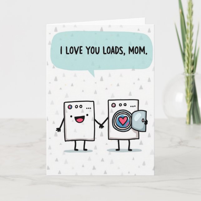 Cartão Triangle Pattern Love Mom Card (Frente)